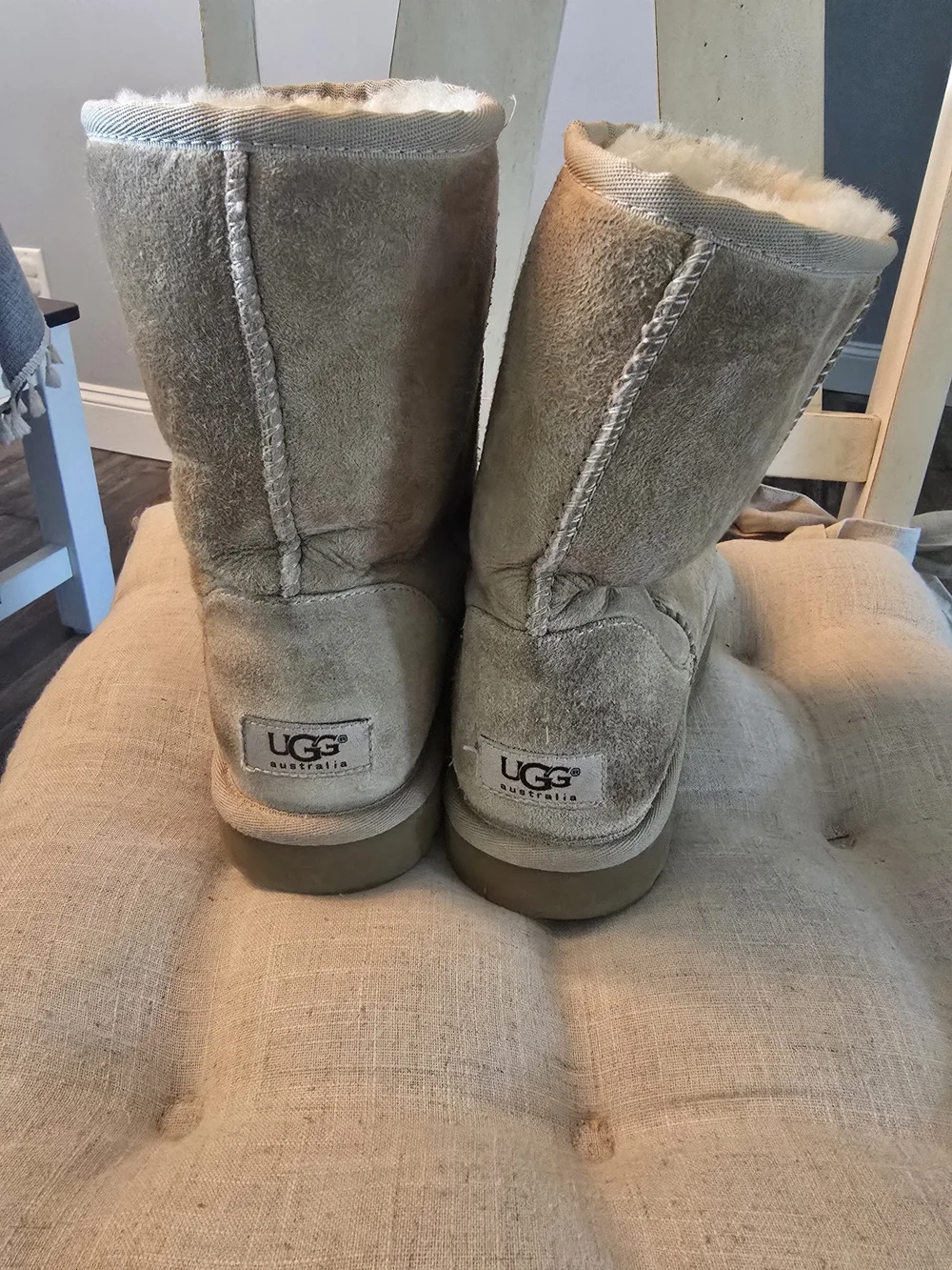 UGG Classic Shearling-Lined Mid Calf Suede Boot - Tan